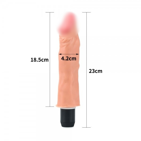 Вибратор "Lovetoy Flexi 9,5" с хребтом, реалистичный 
